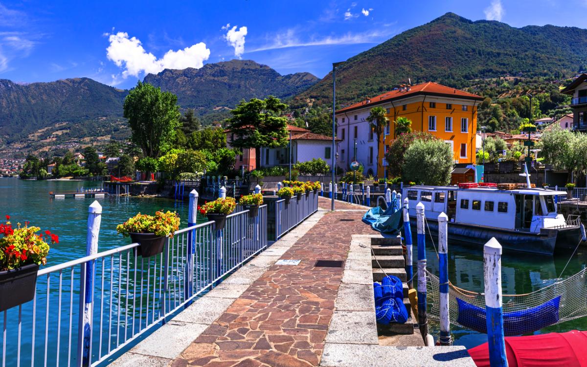 Insel Monte Isola und das Dorf Peschiera Maraglio am Iseosee