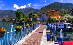 Insel Monte Isola und das Dorf Peschiera Maraglio am Iseosee