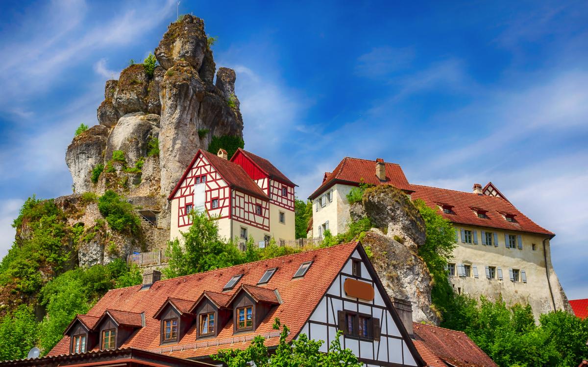 Felsendorf Tüchersfeld in der Fränkischen Schweiz