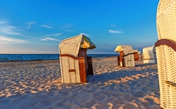 Strandkörbe in Kühlungsborn an der Ostsee, Deutschland