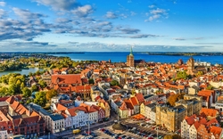 Panoramablick über Stralsund 