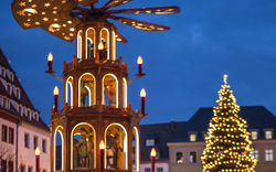 Weihnachtsmarkt in Leipzig, Deutschland